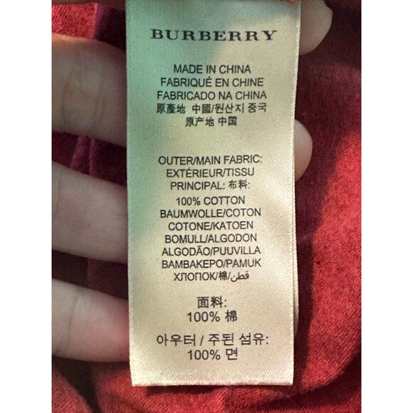 Burberry red circular logo short sleeves t shirt size Medium - Picture 4 of 13